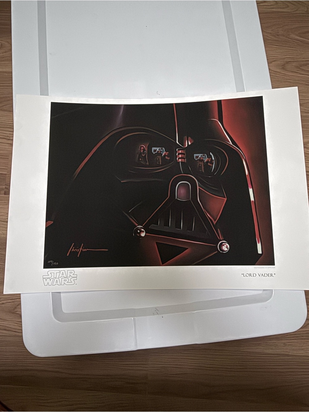 Star Wars Lord Vader Art Print — Black and Red